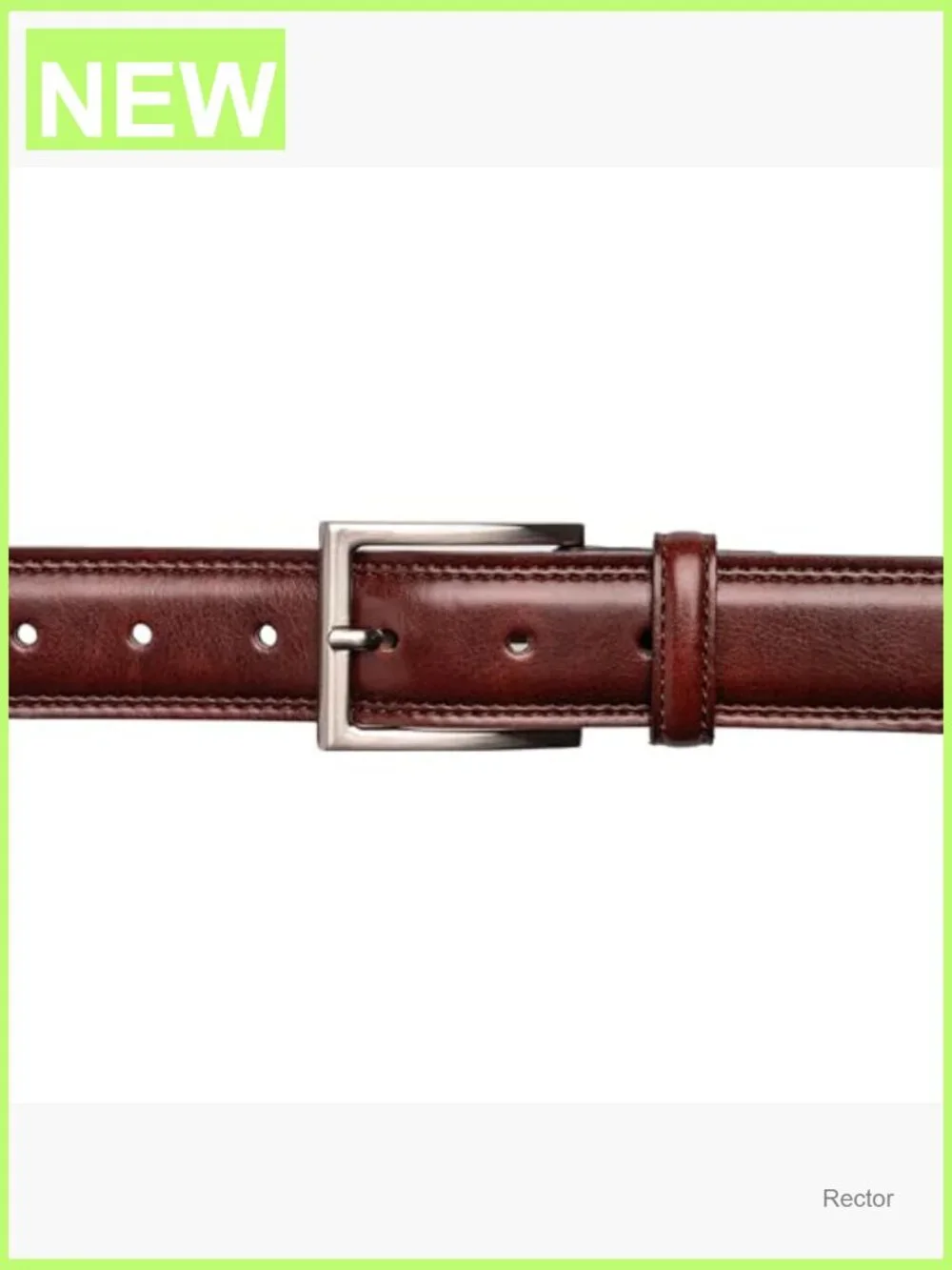 Men's Double Stitch Genuine Leather Belt 32